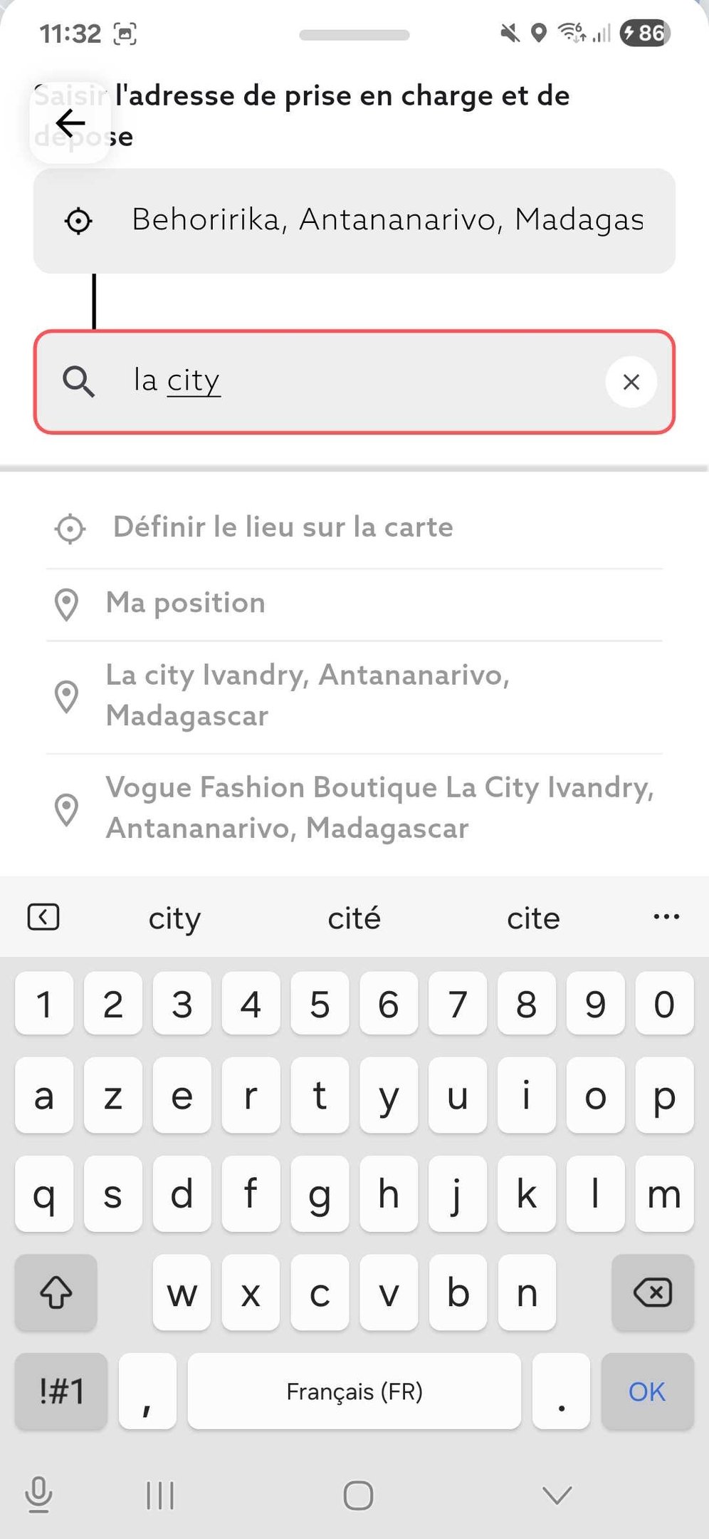 Wählen Sie Ihre Adresse
