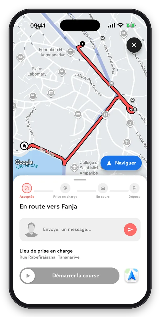 La course est à vous : suivez les étapes et le lieu de prise en charge.