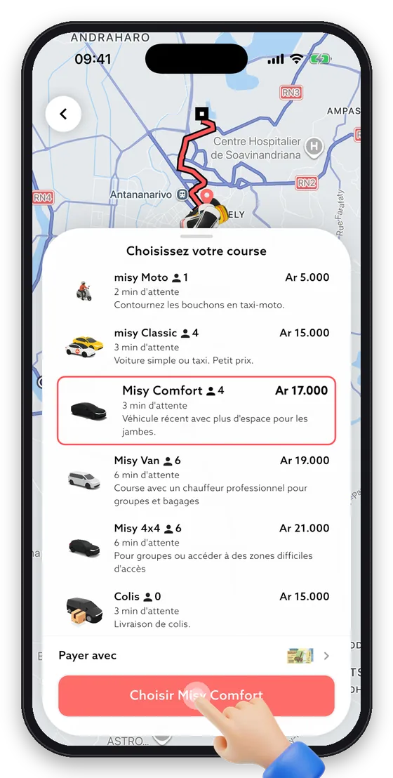 Comparez catégories, prix et attente, puis choisissez.