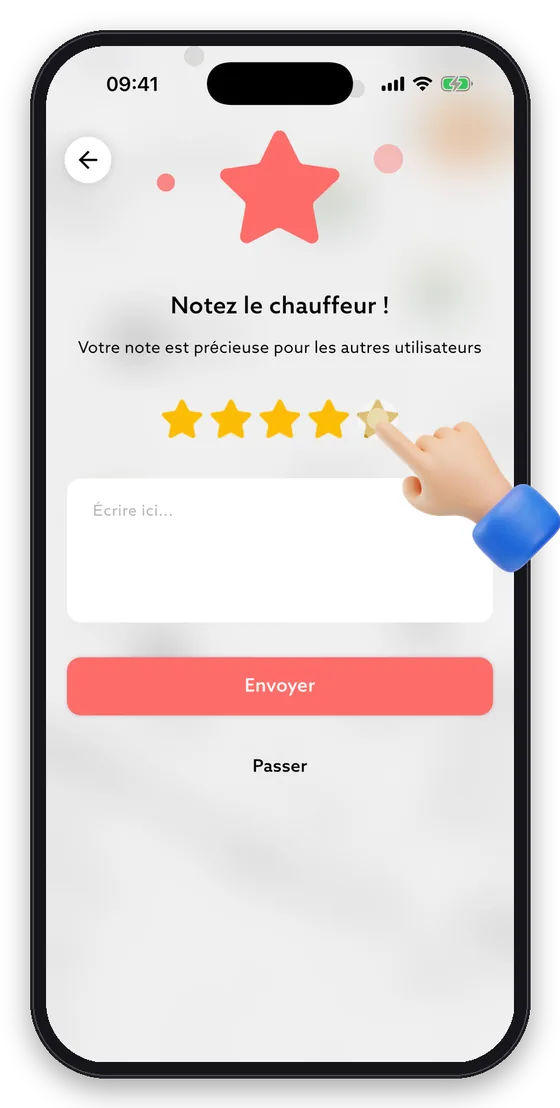 Notez votre chauffeur pour aider les autres passagers.